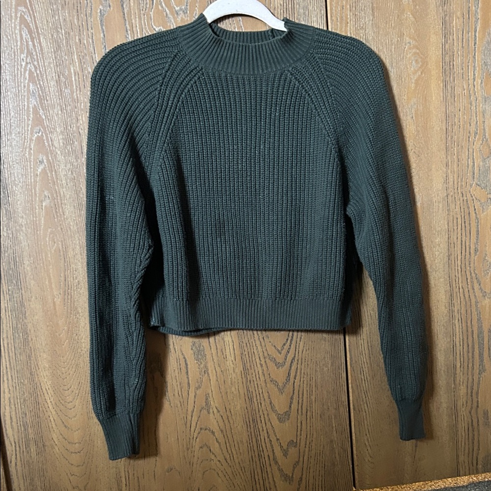 Kendall & Kylie Forest Green Crew Neck Sweater